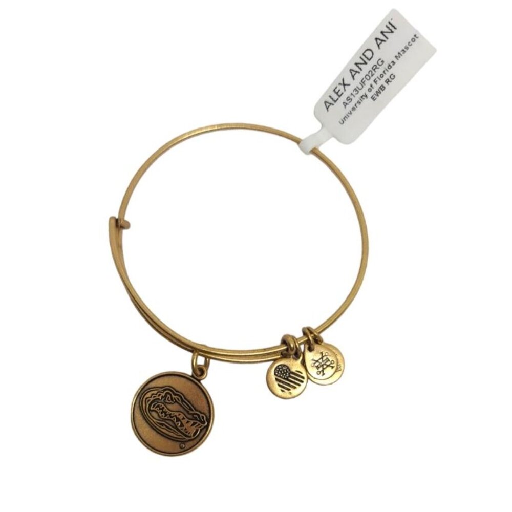 Alex and Ani University of Florida UF GATORS Gold Bracelet - NEW